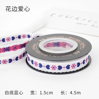 OEM ODM Bunga Jacquard Trim 10mm-25mm Bunga Jacquard Ribbon