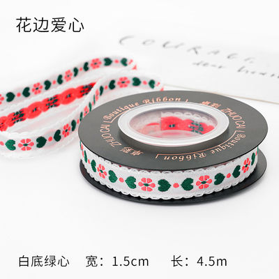 OEM ODM Bunga Jacquard Trim 10mm-25mm Bunga Jacquard Ribbon
