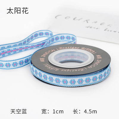 OEM ODM Bunga Jacquard Trim 10mm-25mm Bunga Jacquard Ribbon