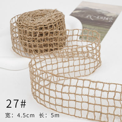 Christmas Brown Burlap Ribbon 5mm-45mm Wired Burlap Ribbon