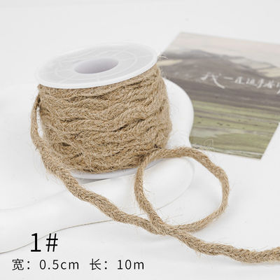 Christmas Brown Burlap Ribbon 5mm-45mm Wired Burlap Ribbon