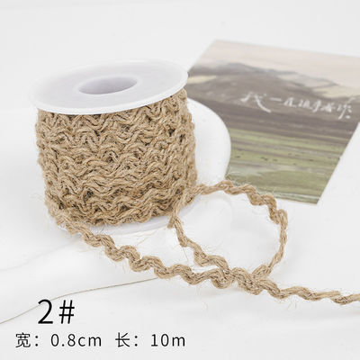 Christmas Brown Burlap Ribbon 5mm-45mm Wired Burlap Ribbon