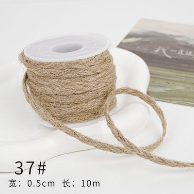 Christmas Brown Burlap Ribbon 5mm-45mm Wired Burlap Ribbon