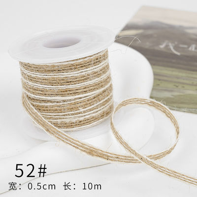 Christmas Brown Burlap Ribbon 5mm-45mm Wired Burlap Ribbon