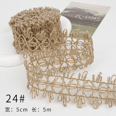 Christmas Brown Burlap Ribbon 5mm-45mm Wired Burlap Ribbon