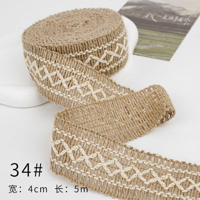 Christmas Brown Burlap Ribbon 5mm-45mm Wired Burlap Ribbon