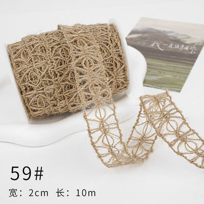 Christmas Brown Burlap Ribbon 5mm-45mm Wired Burlap Ribbon