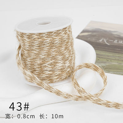 Christmas Brown Burlap Ribbon 5mm-45mm Wired Burlap Ribbon