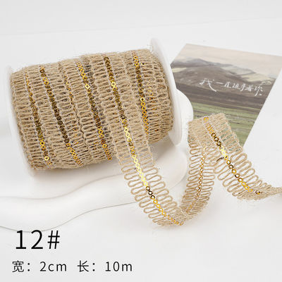 Christmas Brown Burlap Ribbon 5mm-45mm Wired Burlap Ribbon