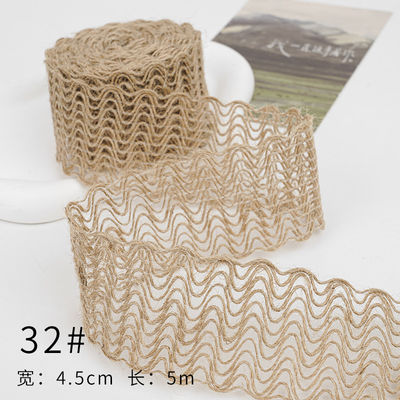 Christmas Brown Burlap Ribbon 5mm-45mm Wired Burlap Ribbon