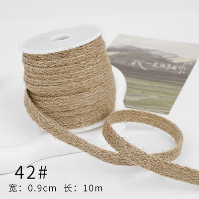 Christmas Brown Burlap Ribbon 5mm-45mm Wired Burlap Ribbon
