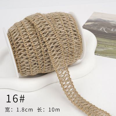 Christmas Brown Burlap Ribbon 5mm-45mm Wired Burlap Ribbon