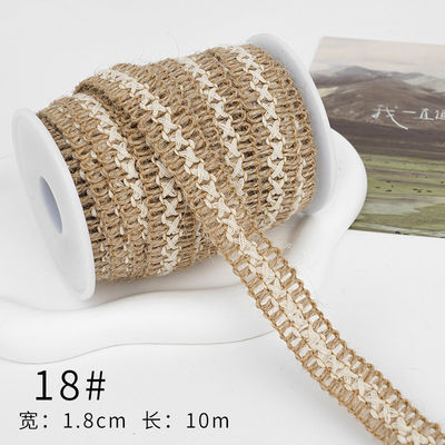 Christmas Brown Burlap Ribbon 5mm-45mm Wired Burlap Ribbon