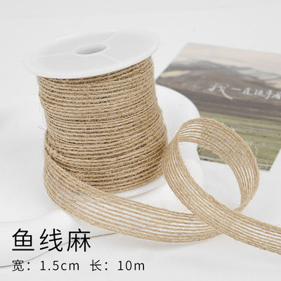 Christmas Brown Burlap Ribbon 5mm-45mm Wired Burlap Ribbon