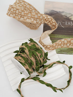 Christmas Brown Burlap Ribbon 5mm-45mm Wired Burlap Ribbon