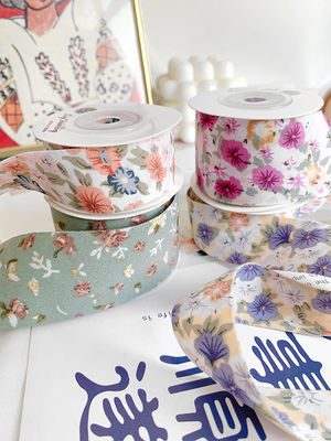 Ribbon cetak bunga 40mm