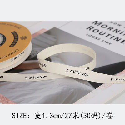 13mm Cotton Ribbon Printed DIY Craft Packing Ribbon Untuk Hadiah