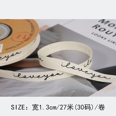 13mm Cotton Ribbon Printed DIY Craft Packing Ribbon Untuk Hadiah
