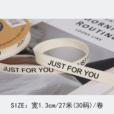 13mm Cotton Ribbon Printed DIY Craft Packing Ribbon Untuk Hadiah