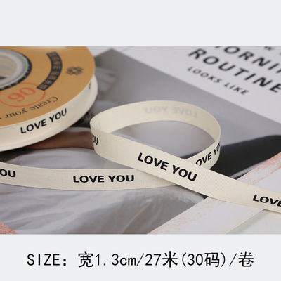 13mm Cotton Ribbon Printed DIY Craft Packing Ribbon Untuk Hadiah
