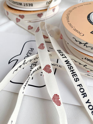 13mm Cotton Ribbon Printed DIY Craft Packing Ribbon Untuk Hadiah