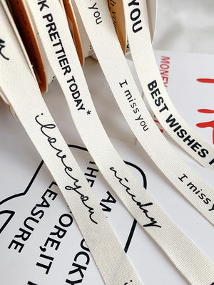 13mm Cotton Ribbon Printed DIY Craft Packing Ribbon Untuk Hadiah