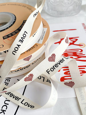 13mm Cotton Ribbon Printed DIY Craft Packing Ribbon Untuk Hadiah