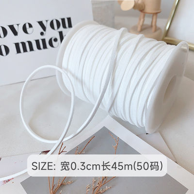 3mm Suede Leather Velvet Ribbon ISO9001 Blue Velvet Ribbon Berkabel