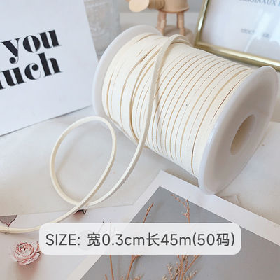 3mm Suede Leather Velvet Ribbon ISO9001 Blue Velvet Ribbon Berkabel