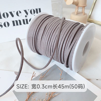 3mm Suede Leather Velvet Ribbon ISO9001 Blue Velvet Ribbon Berkabel