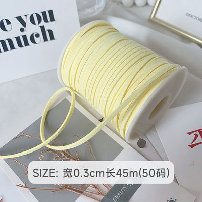 3mm Suede Leather Velvet Ribbon ISO9001 Blue Velvet Ribbon Berkabel