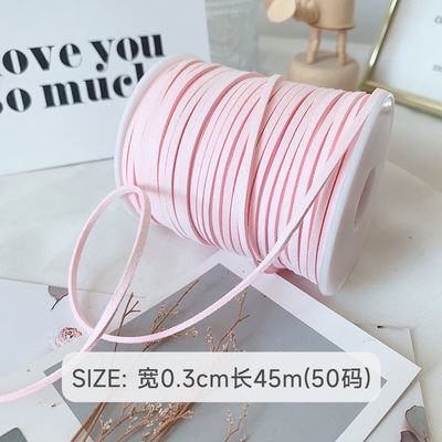 3mm Suede Leather Velvet Ribbon ISO9001 Blue Velvet Ribbon Berkabel