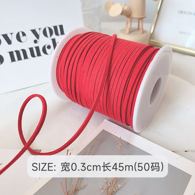 3mm Suede Leather Velvet Ribbon ISO9001 Blue Velvet Ribbon Berkabel