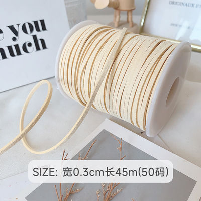 3mm Suede Leather Velvet Ribbon ISO9001 Blue Velvet Ribbon Berkabel