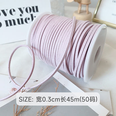 3mm Suede Leather Velvet Ribbon ISO9001 Blue Velvet Ribbon Berkabel