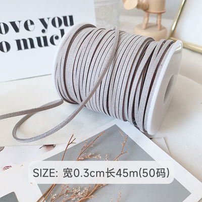 3mm Suede Leather Velvet Ribbon ISO9001 Blue Velvet Ribbon Berkabel