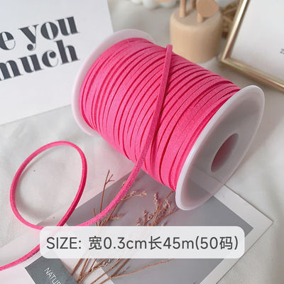 3mm Suede Leather Velvet Ribbon ISO9001 Blue Velvet Ribbon Berkabel