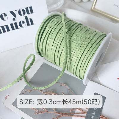 3mm Suede Leather Velvet Ribbon ISO9001 Blue Velvet Ribbon Berkabel