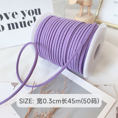 3mm Suede Leather Velvet Ribbon ISO9001 Blue Velvet Ribbon Berkabel