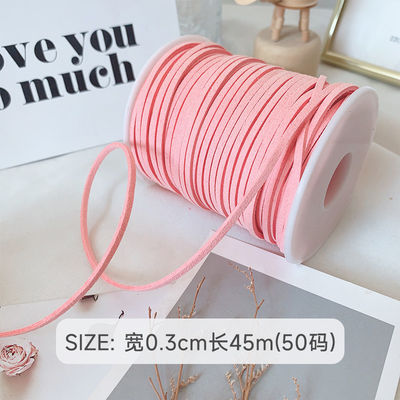 3mm Suede Leather Velvet Ribbon ISO9001 Blue Velvet Ribbon Berkabel