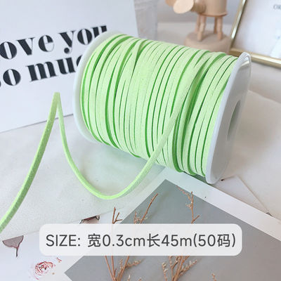 3mm Suede Leather Velvet Ribbon ISO9001 Blue Velvet Ribbon Berkabel
