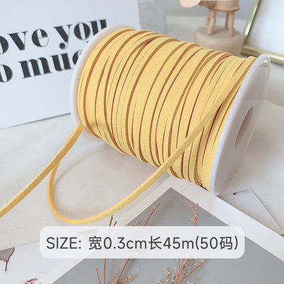 3mm Suede Leather Velvet Ribbon ISO9001 Blue Velvet Ribbon Berkabel