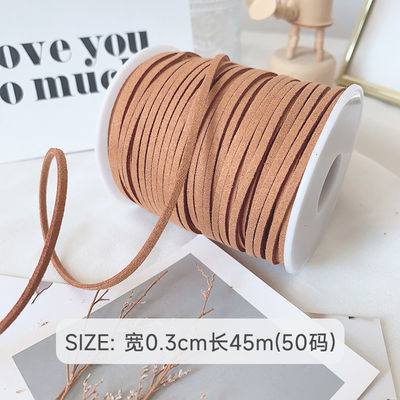 3mm Suede Leather Velvet Ribbon ISO9001 Blue Velvet Ribbon Berkabel