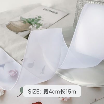 High Density Polyester Organza Ribbon 40mm Untuk Pengemasan Hadiah Mewah