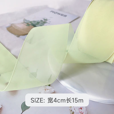 High Density Polyester Organza Ribbon 40mm Untuk Pengemasan Hadiah Mewah