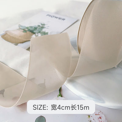 High Density Polyester Organza Ribbon 40mm Untuk Pengemasan Hadiah Mewah