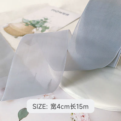 High Density Polyester Organza Ribbon 40mm Untuk Pengemasan Hadiah Mewah