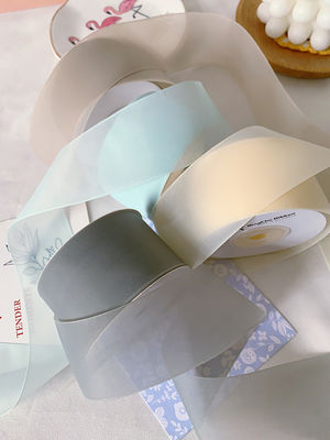High Density Polyester Organza Ribbon 40mm Untuk Pengemasan Hadiah Mewah