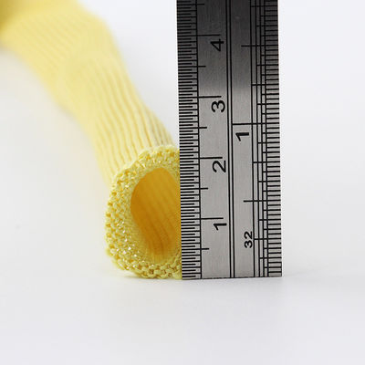 Perban tahan api rajutan Kuning 20mm Lebar Kevlar Tubular Perban