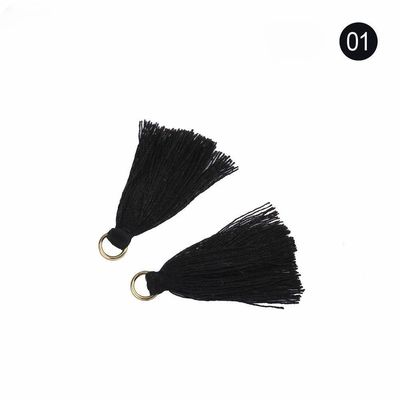 Tassel Baja Berwarna 3cm Dekorasi Pakaian Tassel Benang Baja